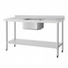 Plonge un bac double égouttoir Vogue 1500mm DY826 Vogue