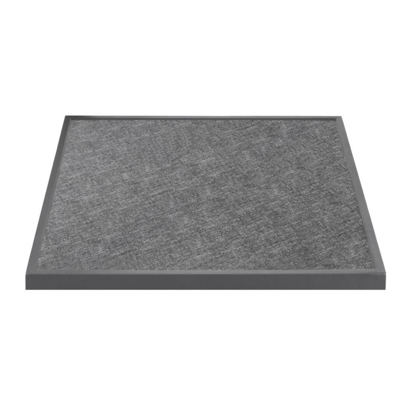Plateau de table extérieur carré en verre trempé Bolero noir brossé bord gris 700 mm DZ873 Bolero Plateau de table extérieur carré en verre trempé Bolero noir brossé bord gris 700 mm DZ873 Bolero