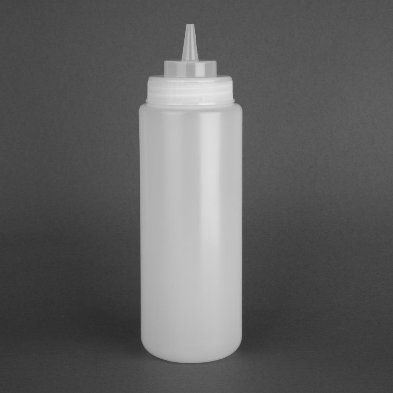 Distributeur de sauce à col large Vogue 909ml transparent E093 Vogue