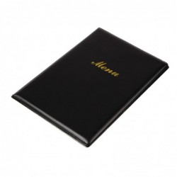 Protège-menus en PVC Olympia A5 noir E219 Olympia