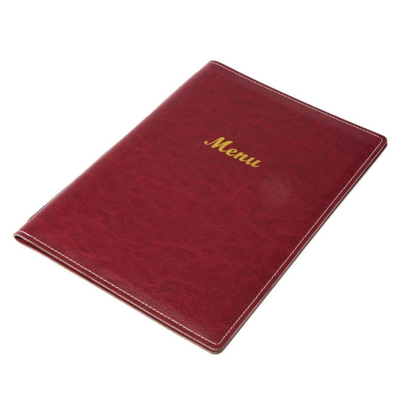 Protège-menus en simili cuir Olympia A4 bordeaux E222 Olympia Protège-menus en simili cuir Olympia A4 bordeaux E222 Olympia