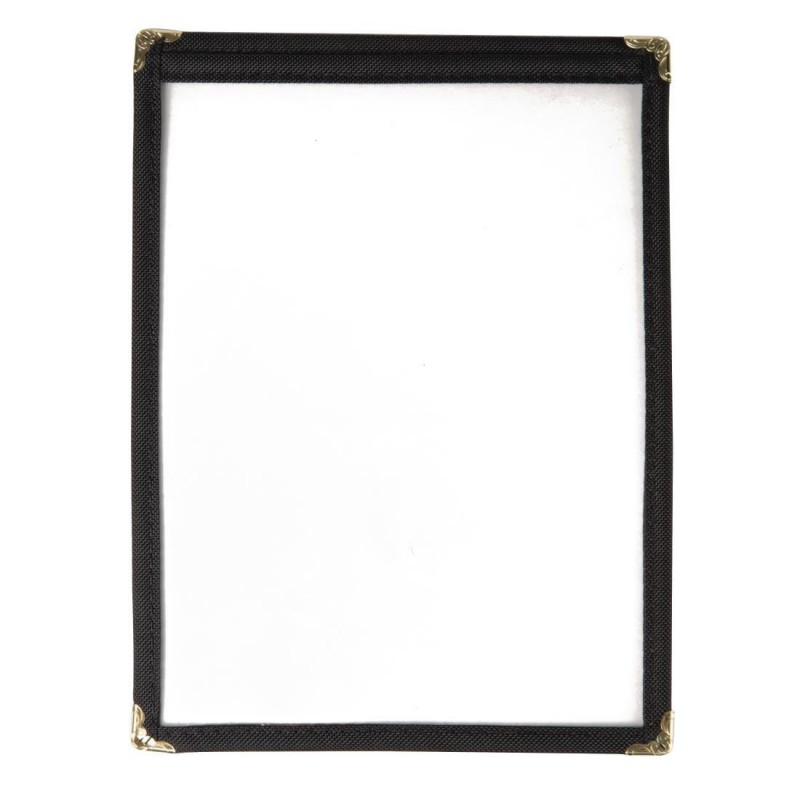Protège-menus style américain Olympia A5 deux vues noir E290 Olympia Protège-menus style américain Olympia A5 deux vues noir E290 Olympia