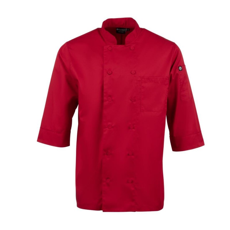 Veste de cuisine mixte Chef Works rouge XL B106-XL Chef Works Veste de cuisine mixte Chef Works rouge XL B106-XL Chef Works