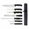 Ensemble de 7 couteaux pour débutants avec couteau de cuisinier 265mm et étui Hygiplas F203 Hygiplas