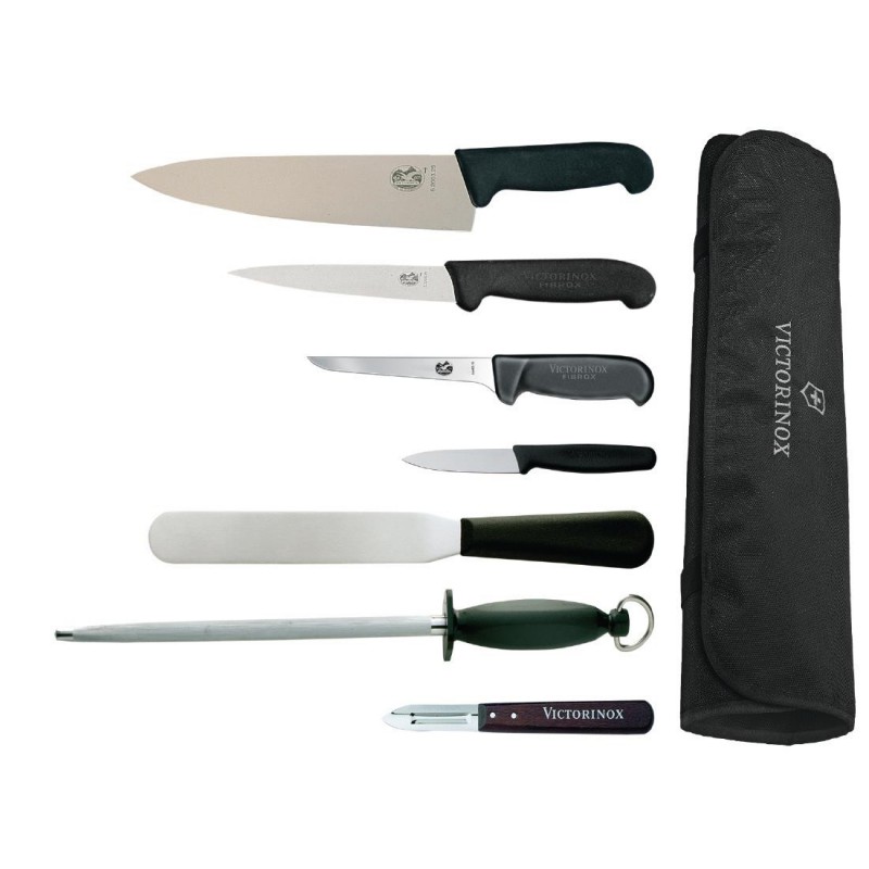 Ensemble de couteaux Victorinox Hygiplas et Vogue avec couteau chef 21 Ensemble de couteaux Victorinox Hygiplas et Vogue avec couteau chef 21