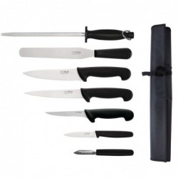 Ensemble de couteaux pour débutants avec couteau de cuisinier 200mm Hygiplas F222 Hygiplas