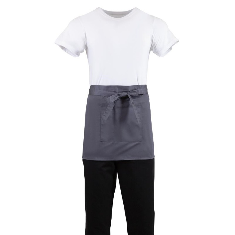 Tablier serveur court Whites gris anthracite B157 Whites Chefs Clothing