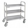 Chariot de débarrassage inox 3 niveaux petite taille Vogue F993 Vogue
