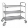 Chariot de débarrassage en acier inoxydable Vogue 3 niveaux F994 Vogue