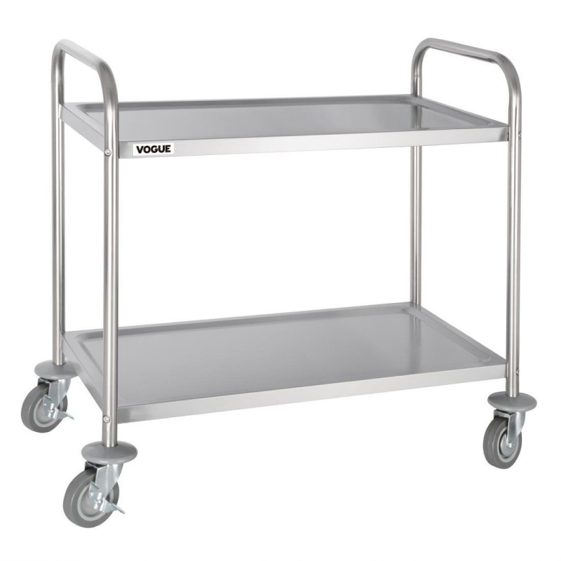 Chariot de débarrassage en acier inoxydable Vogue 2 niveaux F997 Vogue Chariot de débarrassage en acier inoxydable Vogue 2 niveaux F997 Vogue