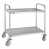 Chariot de débarrassage en acier inoxydable Vogue 2 niveaux F997 Vogue