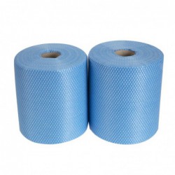 Rouleaux de chiffons de nettoyage antibactériens EcoTech Envirolite Super bleus (lot de 2 x 500) FA204 EcoTech