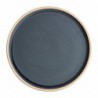 Assiettes plates bord droit granit bleu Olympia Canvas 18 cm  (Lot de 6) FA300 Olympia
