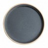 Assiettes plates bord droit granit bleu Olympia Canvas 25 cm  (Lot de 6) FA301 Olympia