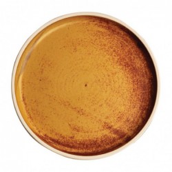 Assiettes plates bord droit terre de sienne Olympia Canvas 18 cm  (Lot de 6) FA307 Olympia