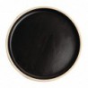 Assiettes plates bord droit noir mat Olympia Canvas 18 cm  (Lot de 6) FA314 Olympia