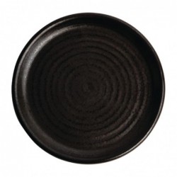 Assiettes plates noir mat Olympia Canvas 18 cm  (Lot de 6) FA316 Olympia