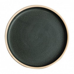 Assiettes plates bord droit vert bronze Olympia Canvas 18 cm  (Lot de 6) FA321 Olympia