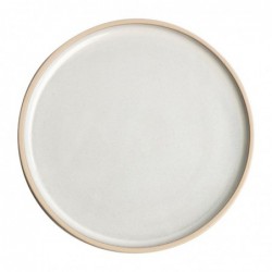 Assiettes plates bord droit blanc Murano Olympia Canvas 18 cm (Lot de 6) FA328 Olympia