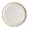 Assiettes plates bord droit blanc Murano Olympia Canvas 25 cm  (Lot de 6) FA329 Olympia