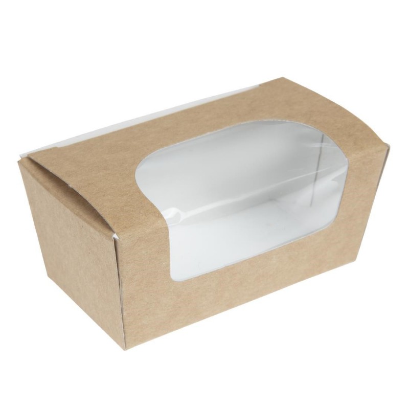 Boîtes à gâteau rectangulaires kraft compostables avec fenêtre Colpac (lot de 500) FA360 Colpac Boîtes à gâteau rectangulaires kraft compostables avec fenêtre Colpac (lot de 500) FA360 Colpac