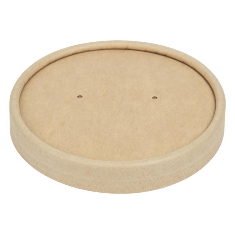 Couvercles pour bols à soupe kraft micro-ondables recyclables Colpac 225ml et 350ml (lot de 500) FA367 Colpac Couvercles pour bols à soupe kraft micro-ondables recyclables Colpac 225ml et 350ml (lot de 500) FA367 Colpac