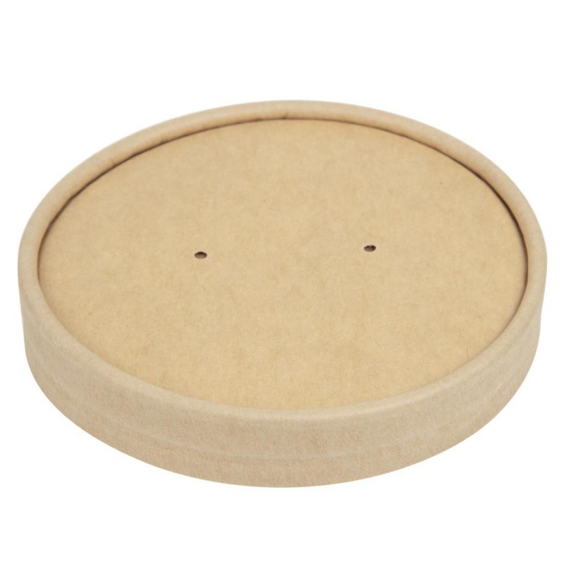 Couvercles pour bols à soupe kraft micro-ondables recyclables Colpac 450ml (lot de 500) FA368 Colpac Couvercles pour bols à soupe kraft micro-ondables recyclables Colpac 450ml (lot de 500) FA368 Colpac