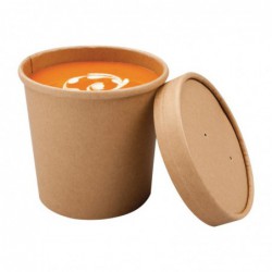 Bols à soupe kraft micro-ondables recyclables Colpac 350ml (lot de 500) FA369 Colpac