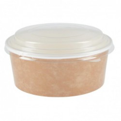 Pots alimentaires kraft recyclables avec couvercles Colpac 700ml (lot de 150) FA373 Colpac