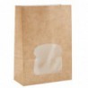 Sacs sandwich kraft recyclables noirs avec fenêtre Colpac (lot de 250) FA382 Colpac