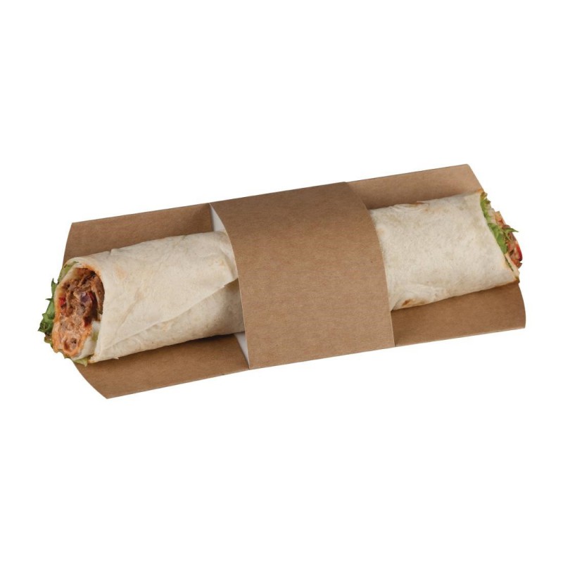 Etuis à tortilla kraft compostables Colpac (lot de 1000) FA383 Colpac Etuis à tortilla kraft compostables Colpac (lot de 1000) FA383 Colpac