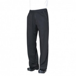 Pantalon de cuisine mixte Baggy Chef Works noir L B187-L Chef Works
