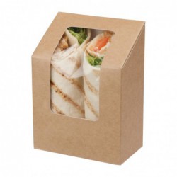 Boîtes à tortilla kraft compostables avec fenêtre acétate Colpac Zest (lot de 500) FA391 Colpac