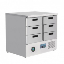 Table réfrigérée positive 6 tiroirs Polar série G 240L FA440 Polar
