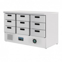 Table réfrigérée positive 9 tiroirs Polar série G 368L FA441 Polar