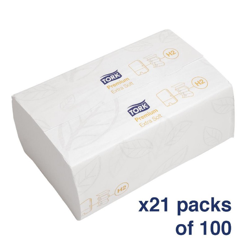 Essuie-mains ultra doux 2 plis Multifold Tork (Lot de 2100) FA705 Tork