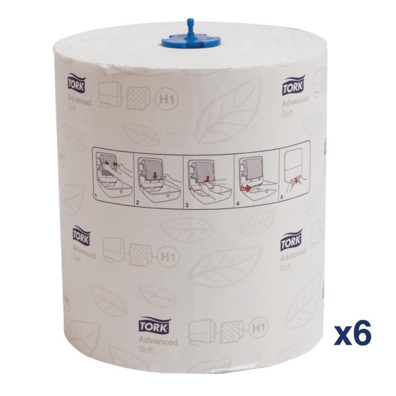 Bobines d'essuie-main Tork Advanced 2 plis 150 m (lot de 6) FA707 Tork