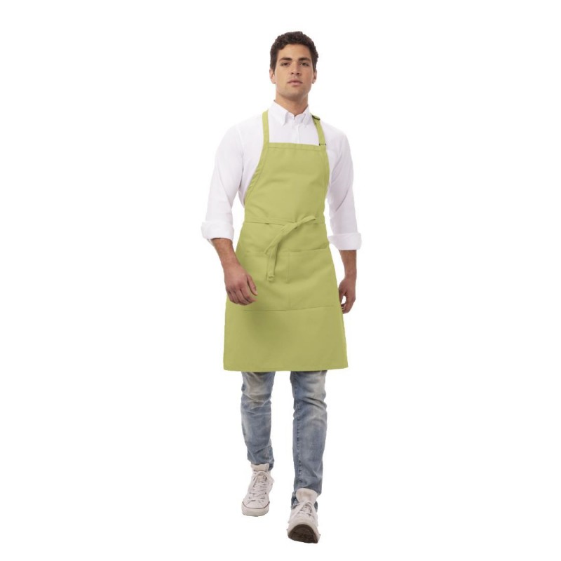 Tablier bavette Chef Works vert anis B190 Chef Works Tablier bavette Chef Works vert anis B190 Chef Works
