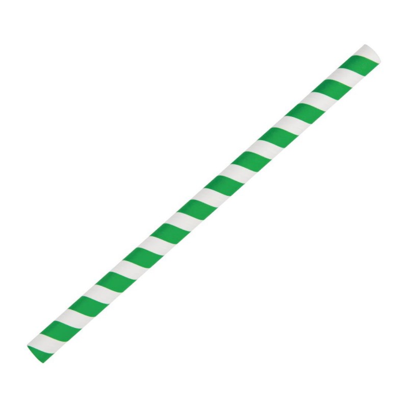 Pailles à smoothie compostables en papier Fiesta Compostable vertes 210mm (lot de 250) FB148 Fiesta Compostable Pailles à smoothie compostables en papier Fiesta Compostable vertes 210mm (lot de 250) FB148 Fiesta Compostable