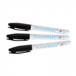 Marqueurs noirs alimentaires permanents Puracycle (Lot de 3) FB284 PuraCycle