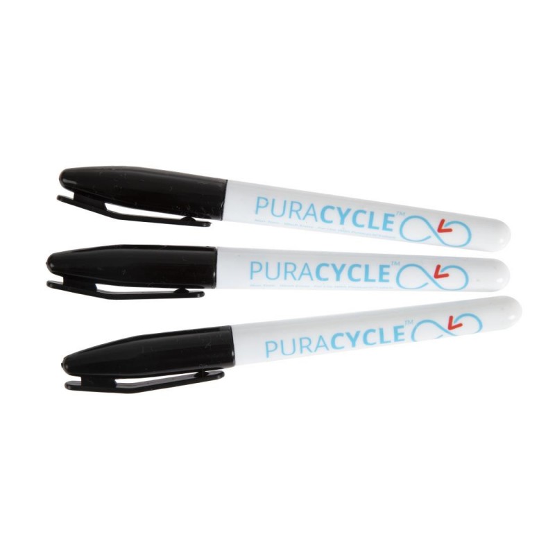 Marqueurs noirs alimentaires permanents Puracycle (Lot de 3) FB284 PuraCycle Marqueurs noirs alimentaires permanents Puracycle (Lot de 3) FB284 PuraCycle