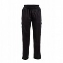 Pantalon de cuisine mixte Chef Works Slim Fit Cargo noir L B222-L Chef Works
