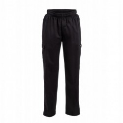 Pantalon de cuisine mixte Chef Works Slim Fit Cargo noir M B222-M Chef Works