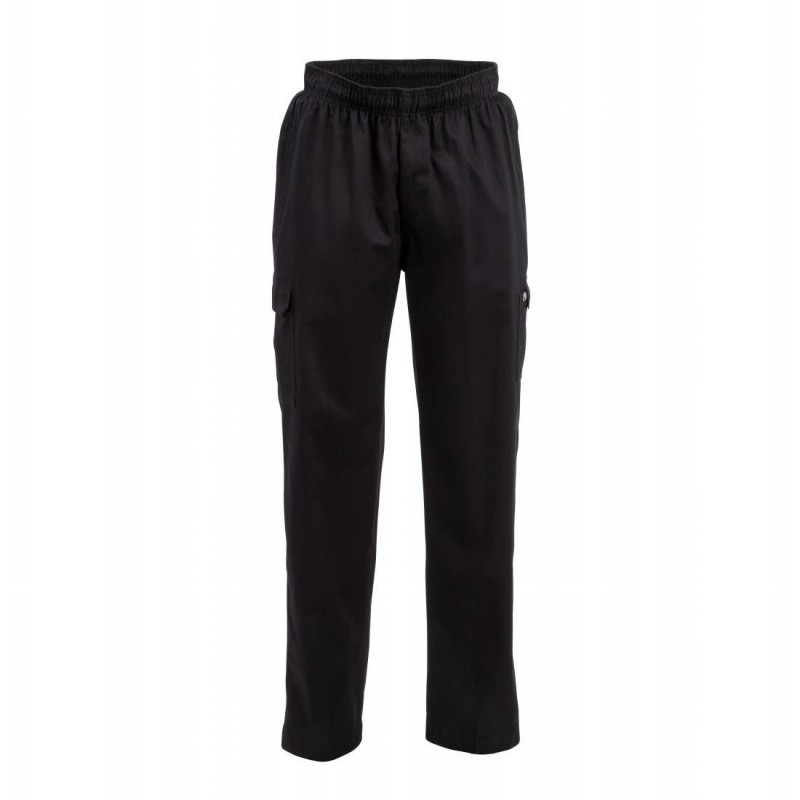 Pantalon de cuisine mixte Chef Works Slim Fit Cargo noir XL B222-XL Chef Works Pantalon de cuisine mixte Chef Works Slim Fit Cargo noir XL B222-XL Chef Works