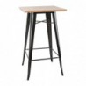 Mange-debout noir avec plateau en bois Bolero Bistro FB595 Bolero