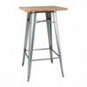 Mange-debout acier galvanisé avec plateau en bois Bolero Bistro FB599 Bolero
