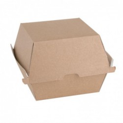 Grandes boîtes hamburger compostables kraft Fiesta Compostable 112mm (lot de 150) FB665 Fiesta Compostable