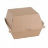 Grandes boîtes hamburger compostables kraft Fiesta Compostable 112mm (lot de 150) FB665 Fiesta Compostable