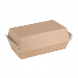 Petites boîtes kraft avec couvercle à charnière compostables Fiesta Compostable 172mm (lot de 200) FB666 Fiesta
