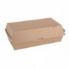 Grandes boîtes kraft avec couvercle à charnière compostables Fiesta Compostable 204mm (lot de 100) FB667 Fiesta